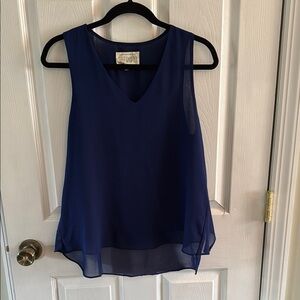Navy Blue Sleeveless Top